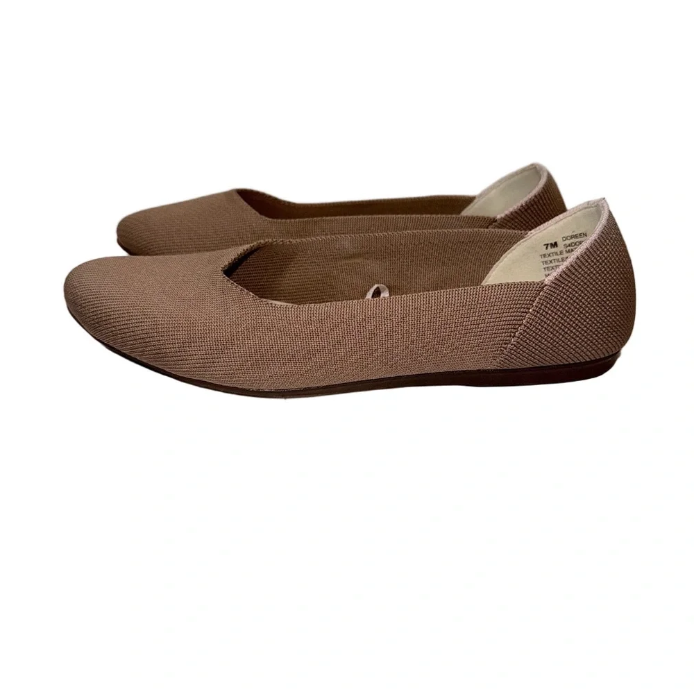 Jsport Taupe Knit Slip-On Flats Women's Size 7M